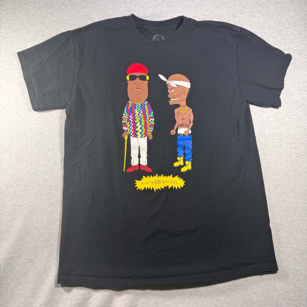 Ain't No Body Cool Notorious B.I.G. and Tupac Beavis Butthead Graphic Medium - Picture 1 of 6